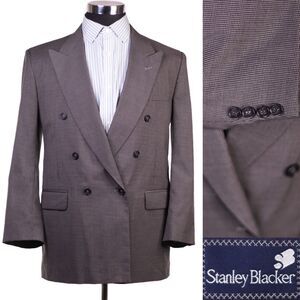 Stanley Blacker Wool Sport Coat Blazer Jacket 41R Brown Double Breasted